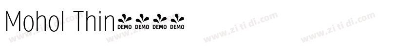 Mohol Thin字体转换